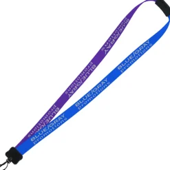 Two-Tone Smooth Nylon Lanyard - 7/8 inches - 36 inches - Plastic Swivel Snap Hook