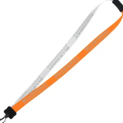 Two-Tone Smooth Nylon Lanyard - 7/8 inches - 36 inches - Plastic Swivel Snap Hook
