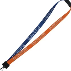 Two-Tone Smooth Nylon Lanyard - 7/8 inches - 36 inches - Plastic Swivel Snap Hook