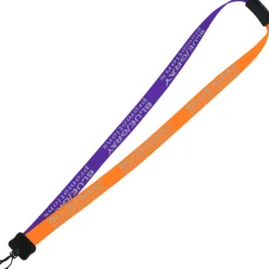 Two-Tone Smooth Nylon Lanyard - 7/8 inches - 36 inches - Plastic Swivel Snap Hook