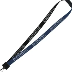 Two-Tone Smooth Nylon Lanyard - 7/8 inches - 36 inches - Plastic Swivel Snap Hook