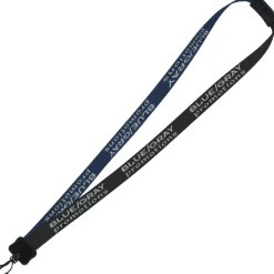 Two-Tone Smooth Nylon Lanyard - 7/8 inches - 36 inches - Plastic Swivel Snap Hook