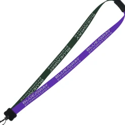 Two-Tone Smooth Nylon Lanyard - 7/8 inches - 36 inches - Plastic Swivel Snap Hook