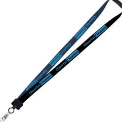Two-Tone Smooth Nylon Lanyard - 7/8 inches - 36 inches - Snap with Metal Bulldog Clip