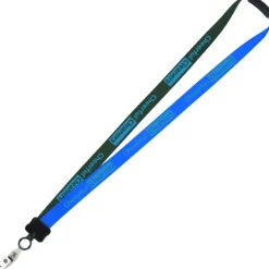 Two-Tone Smooth Nylon Lanyard - 7/8 inches - 36 inches - Snap with Metal Bulldog Clip