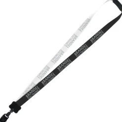 Two-Tone Smooth Nylon Lanyard - 7/8 inches - 36 inches - Large Metal Bulldog Clip
