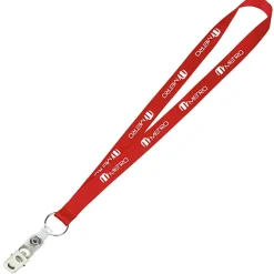 Value Lanyard - 3/4 inches - Snap with Metal Bulldog Clip