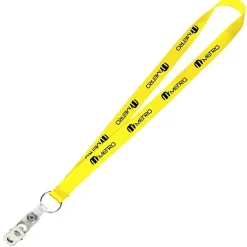 Value Lanyard - 3/4 inches - Snap with Metal Bulldog Clip