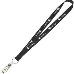 Value Lanyard - 3/4 inches - Snap with Metal Bulldog Clip
