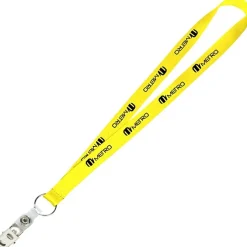 Value Lanyard - 3/4 inches - Snap with Metal Bulldog Clip - 24 hr