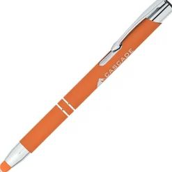 Venetian Soft Touch Stylus Metal Pen - Laser