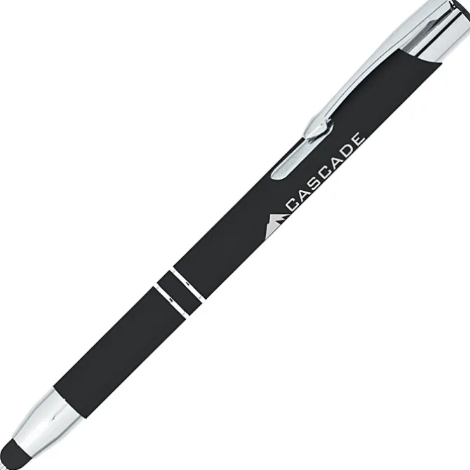 Venetian Soft Touch Stylus Metal Pen - Laser - 24 hr