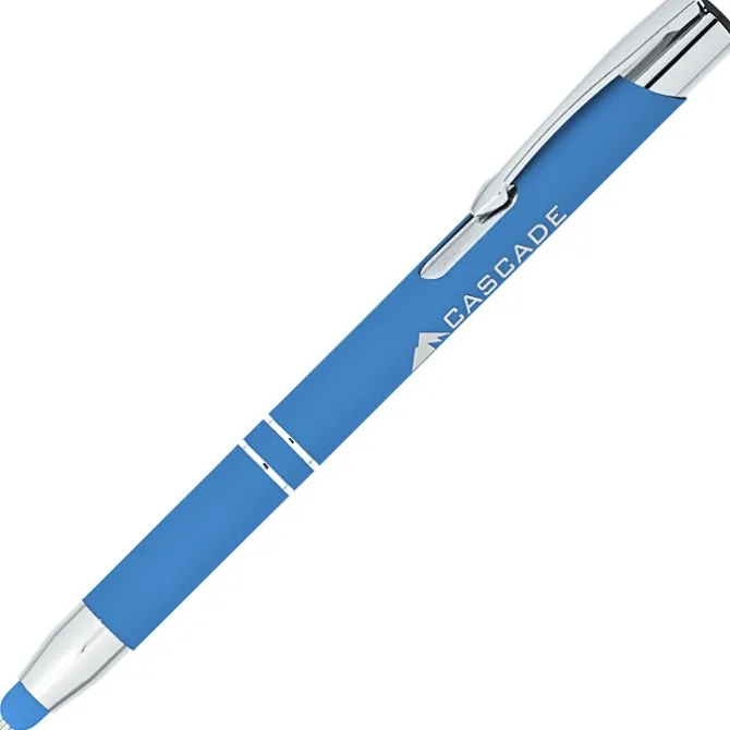 Venetian Soft Touch Stylus Metal Pen - Laser - 24 hr