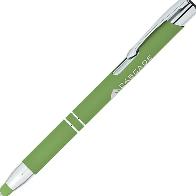Venetian Soft Touch Stylus Metal Pen - Laser - 24 hr