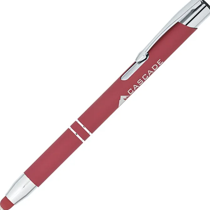 Venetian Soft Touch Stylus Metal Pen - Laser - 24 hr