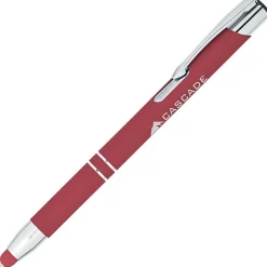 Venetian Soft Touch Stylus Metal Pen - Laser - 24 hr