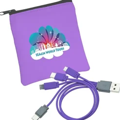 Vibrant USB-C Charging Cable Pouch