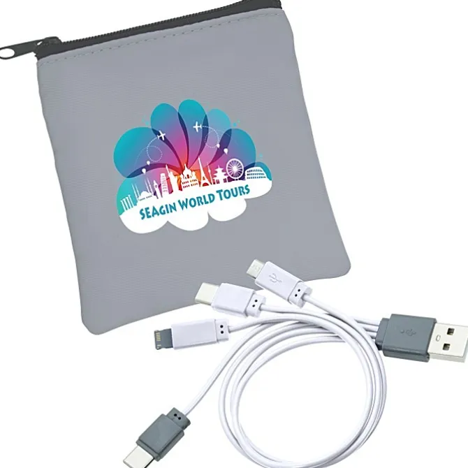 Vibrant USB-C Charging Cable Pouch