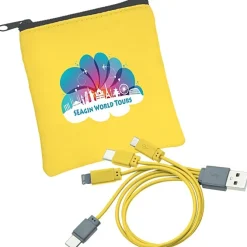 Vibrant USB-C Charging Cable Pouch