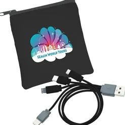 Vibrant USB-C Charging Cable Pouch