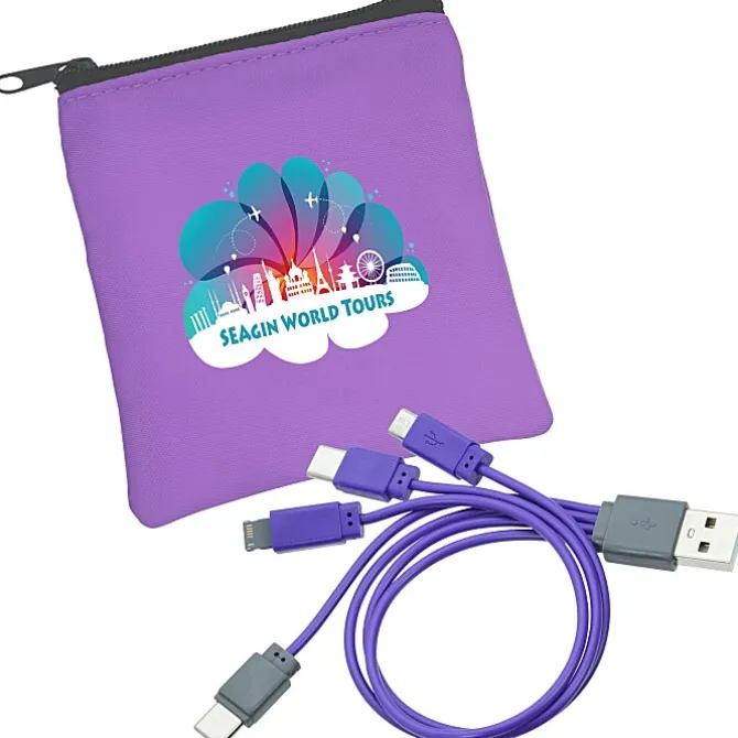Vibrant USB-C Charging Cable Pouch