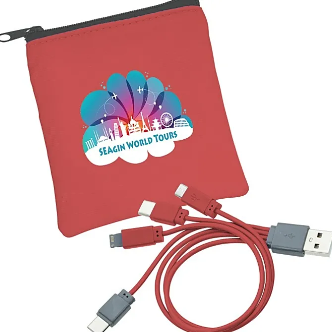 Vibrant USB-C Charging Cable Pouch
