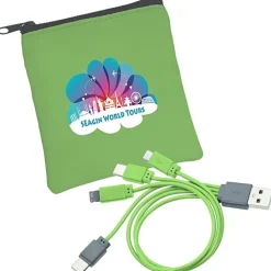 Vibrant USB-C Charging Cable Pouch