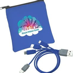 Vibrant USB-C Charging Cable Pouch