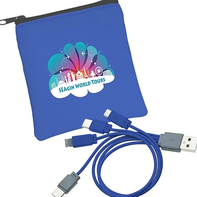 Vibrant USB-C Charging Cable Pouch