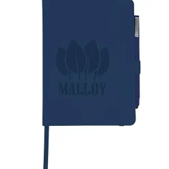 Vienna Satin Touch Hard Cover Notebook with Pen - Debossed - 24 hr