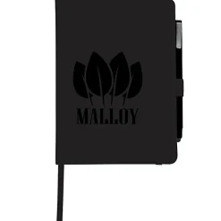 Vienna Satin Touch Hard Cover Notebook with Pen - Debossed - 24 hr