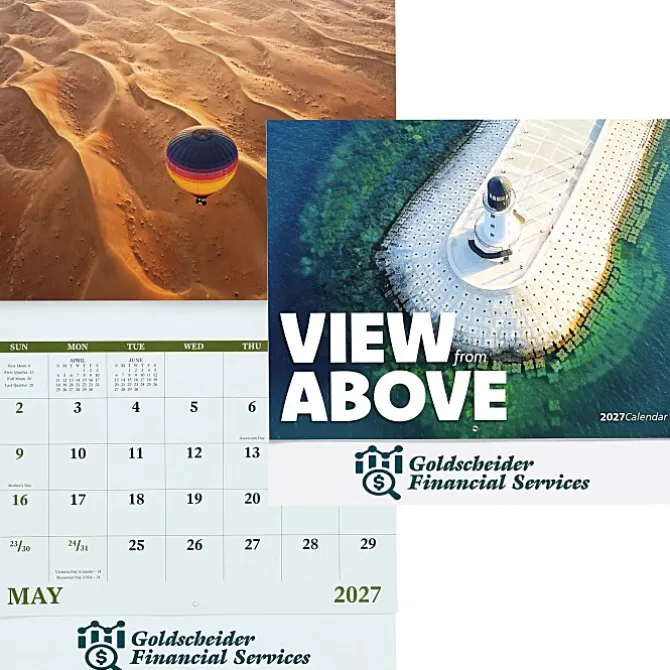 View From Above Wall Calendar - Stapled