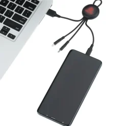 Vivid Loop Charging Cable - Light-Up Logo