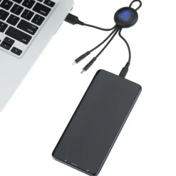 Vivid Loop Charging Cable - Light-Up Logo