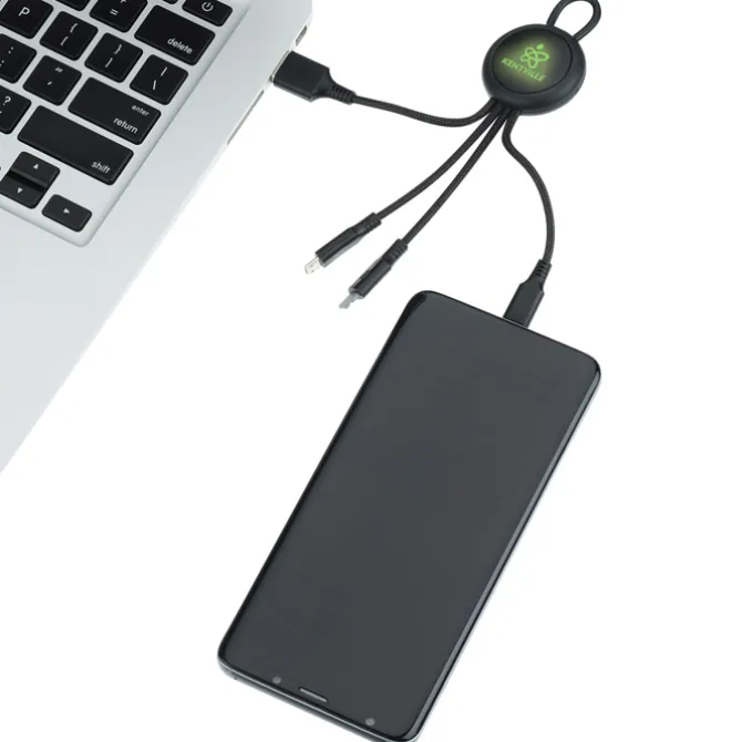Vivid Loop Charging Cable - Light-Up Logo