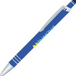 Vortex Soft Touch Stylus Metal Pen - Full Color