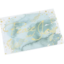 Watercolor Peace and Joy Greeting Card