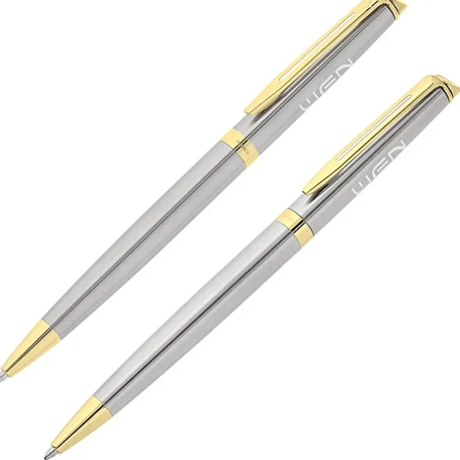 Waterman Hemisphere Twist Metal Pen - Stainless Steel