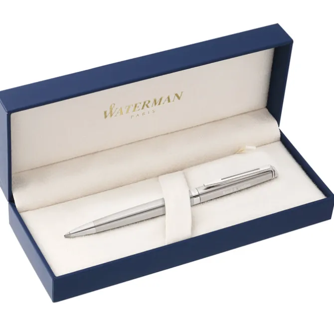 Waterman Hemisphere Twist Metal Pen - Stainless Steel