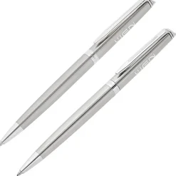 Waterman Hemisphere Twist Metal Pen - Stainless Steel