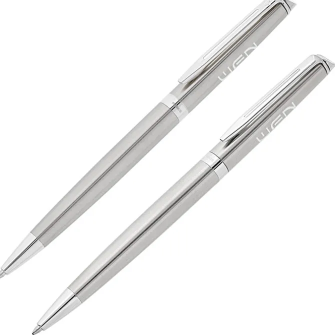 Waterman Hemisphere Twist Metal Pen - Stainless Steel