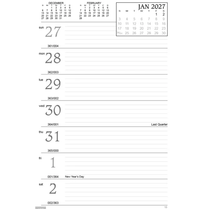 Weekly Tear Away Memo Calendar - Rural