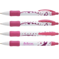 Widebody Pen with Grip - Pink Ribbon