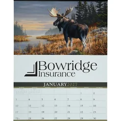 Wildlife Art Large Wall Calendar