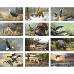 Wildlife Art Large Wall Calendar