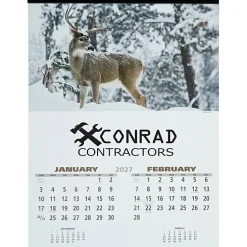 Wildlife Calendar with 2-Month View