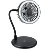Wireless Charger Desktop Fan with Ring Light