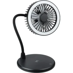 Wireless Charger Desktop Fan with Ring Light