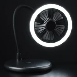 Wireless Charger Desktop Fan with Ring Light