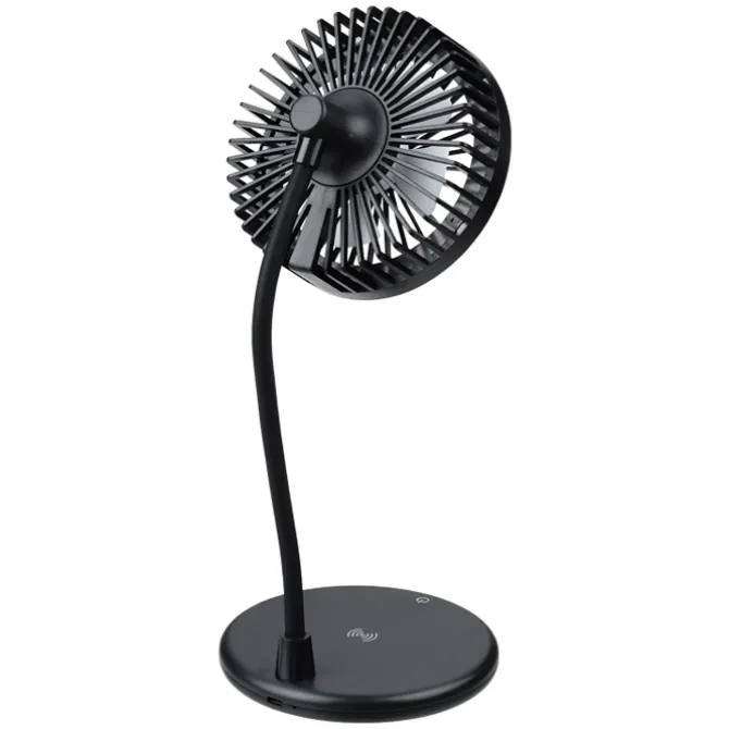 Wireless Charger Desktop Fan with Ring Light